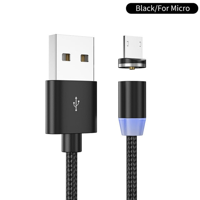 Magnetic Charger Micro USB Type C Cable For iPhone Samsung