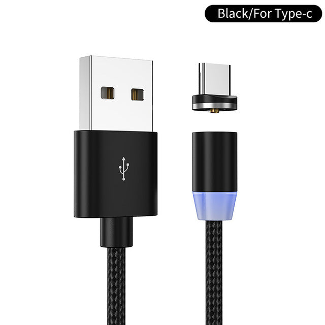 Magnetic Charger Micro USB Type C Cable For iPhone Samsung