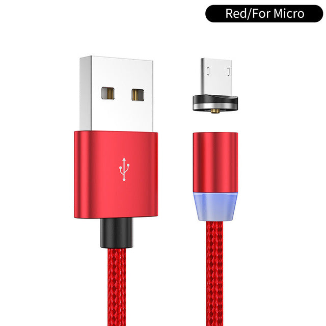 Magnetic Charger Micro USB Type C Cable For iPhone Samsung