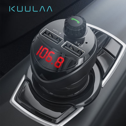 KUULAA Car Charger FM Transmitter Bluetooth Car Audio