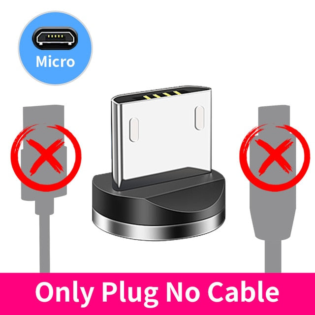 360 LED Magnetic Charging Cable for iPhone USB Cable