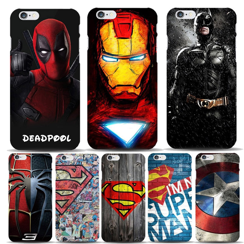 Captain America Shield Deadpool Superman Case  For Apple iPhone 8 Plus